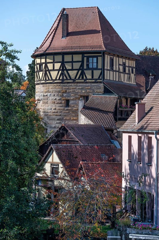 The Judenturm, former part of the city wall 1430, Höllgasse, Lauf an der Pegnitz, Middle Franconia, Bavaria, Germany