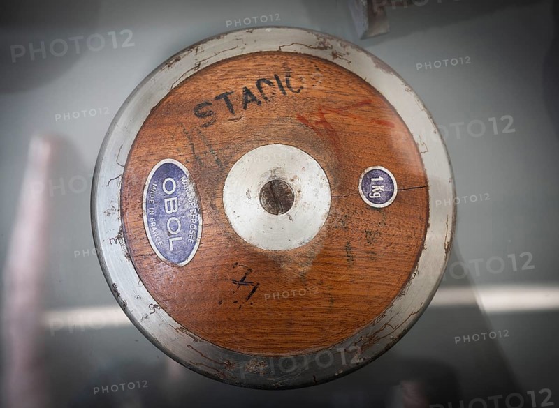 Discus, was used at the 15th Olympic Games in 1952, Olympic Stadium, Helsinki, Finland