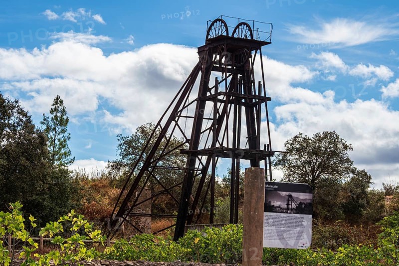Capstan to drain the lower floors, Mina de Sao Domingos, historic copper open-pit mine, Portugal