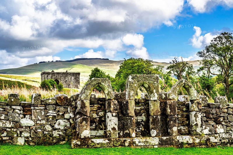 The Chapel at Hermitage, Hermitage Castle, Hermitage Water, Liddesdale, Roxburghshire, Newcastleton, Hawick, Scotland, UK
