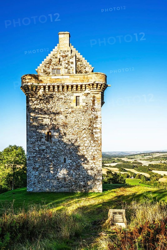 Fatlips Castle, Minto Crags, River Teviot, Roxburghshire, Scottish Borders, UK