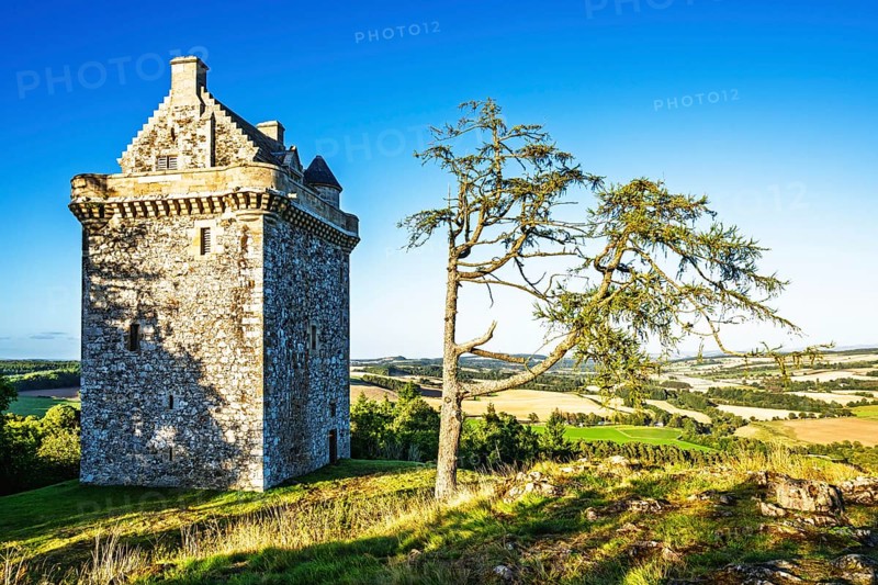 Fatlips Castle, Minto Crags, River Teviot, Roxburghshire, Scottish Borders, UK