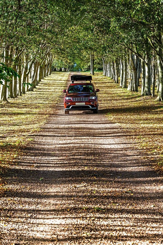 4x4 car trip with roof tent on the Scottish wilderness, Scotland, United Kingdom