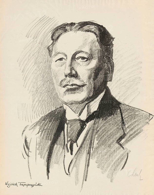 Wojciech Stefan Trampczynsk, also Adalbert von Trampczynski, born February 8, 1860, died March 2, 1953, Polish politician in the German Empire and the Second Republic of Poland, historical, authentic, digitally restored reproduction from an original from around 1919, exact date of presentation unknown