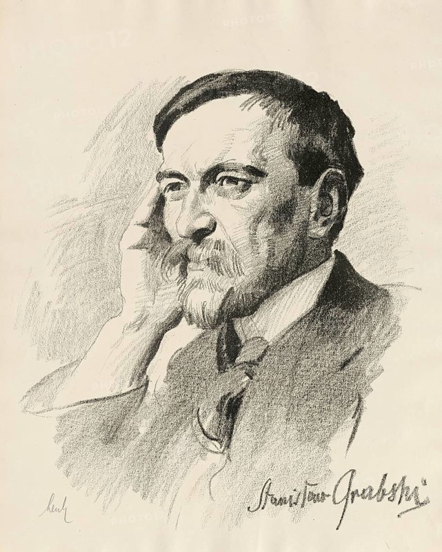 Stanislaw Grabski, (born on 5 April 1871, died on 6 May 1949) Polish statesman, politician, economist, political writer. May 1949) Polish statesman, politician, economist, political writer, member of the Council of the Non-Party Union and the Polish National Committee, in the Second Polish Republic Chairman of the Main Board of the People's and National Union (1919-1923) and Member of the Legislative Sejm and the Sejm of the first legislative period, Historical, authentic, digitally restored reproduction from an original from around 1919, exact date of depiction unknown