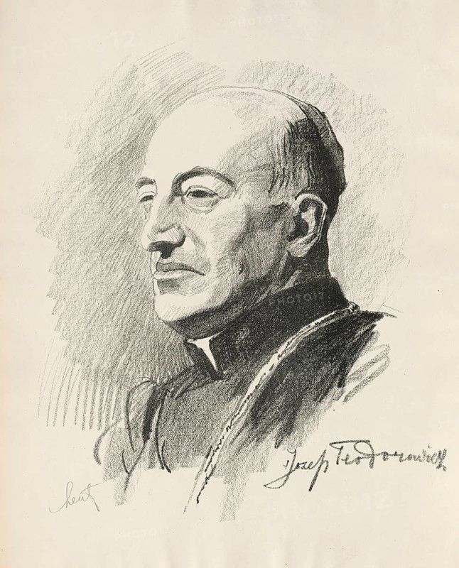 Jozef Teofil Teodorowicz (born 25 July 1864, died 4 December 1938) was a Polish Catholic clergyman, Archbishop of Lviv, Armenian rite in the years 1902-1938, theologian, politician, member of the Legislative Sem and then in the years 1922-1923 senator of the first term in the Second Polish Republic, Historical, authentic, digitally restored reproduction from an original from around 1919, exact date of depiction unknown