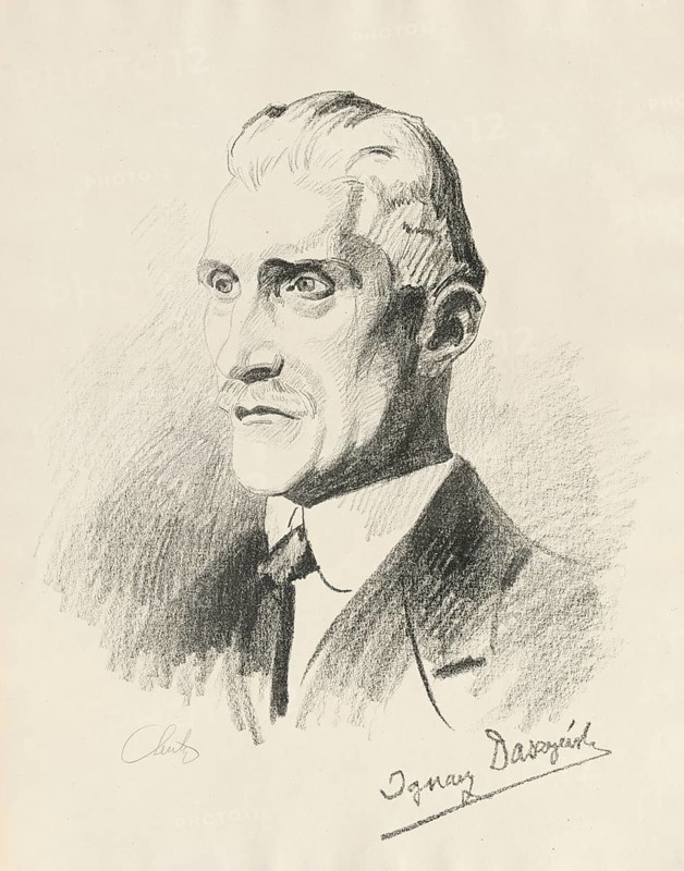 Ignacy Ewaryst Daszynski, (born 26 October 1866, died 31 October 1936), Polish politician of socialist character, co-founder and leader of the Polish Social Democratic Party (1890 -1919), Prime Minister of the Lublin government (1918), first Prime Minister of independent Poland (1918), Marshal of the Sejm, Historical, authentic, digitally restored reproduction from an original from around 1919, exact date of depiction unknown