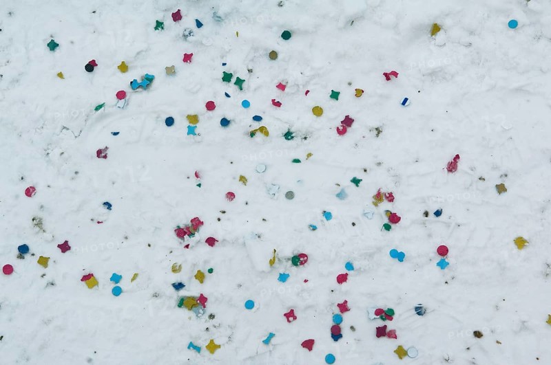 Confetti in the snow
