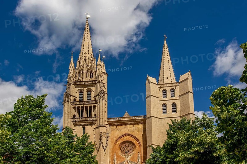 Cathedral Notre-Dame-et-Saint-Privat of Mende, Lozere department, Occitanie, France