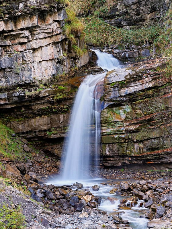 Diesbach Waterfall, Canton of Glarus, Switzerland