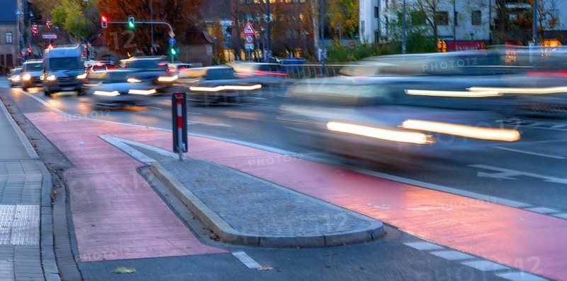 Movement, rush hour at the billing system in Fürth, Middle Franconia, Bavaria, Germany