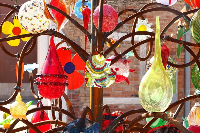 Glass art on the Insola di Murano, Venice, Veneto, Italy