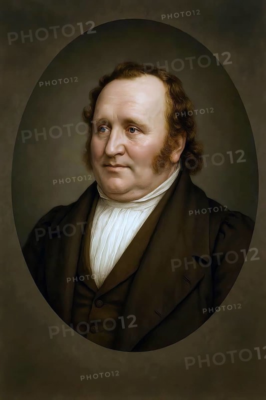 Jean Paul, historical illustration from the history of German literature from 1885, digitally edited, symbolic image poet, writer, classical, romantic