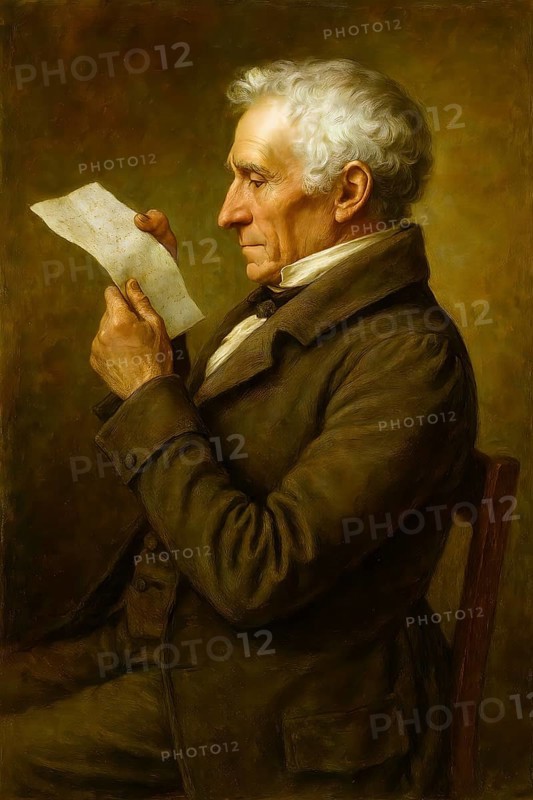 Johann Friedrich Freiherr von Cotta, historical illustration from the history of German literature from 1885, digitally edited, symbolic image publisher, literature, politician
