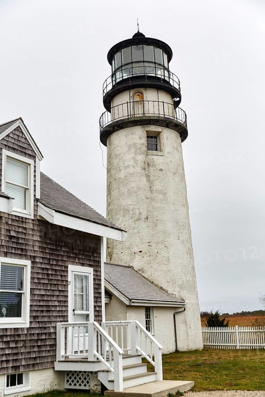 Highland lighthouse, Cape Cod Light, lighthouse, typical architectural style, shingle façade, North Truro, Cape Cod, Massachusetts, New England, USA