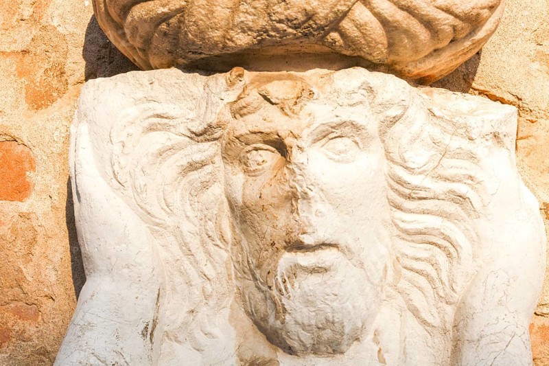 Mori statue at Campo dei Mori, Venice, Veneto, Italy