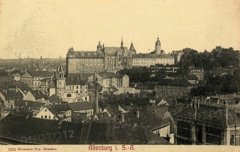 Altenburg, today Altenburger Land district, Thuringia, Germany, postcard, view around 1900 - 1910, historical, digital reproduction of a historical postcard, authentic, public domain, from that time, exact date unknown