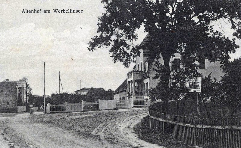 Altenhof am Werbellinsee, today Barnim district, Brandenburg, Germany, postcard, view around 1900 - 1910, historical, digital reproduction of a historical postcard, authentic, public domain, from that time, exact date unknown