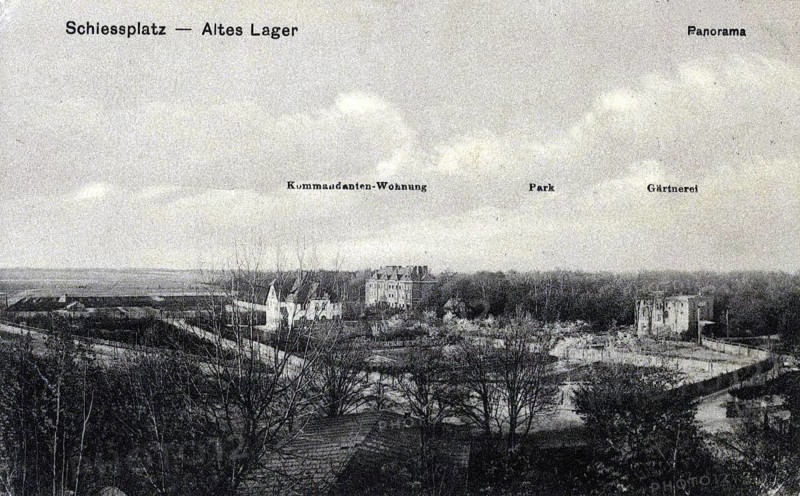 Altes Lager shooting range, artillery depot, gun park, district of the municipality of Niedergörsdorf in the district of Teltow-Fläming in Brandenburg, Germany, postcard, view around 1900 - 1910, historical, digital reproduction of a historical postcard, authentic, public domain, from that time, exact date unknown