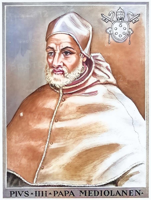 Pius IV (born 31 March 1499 in Milan, died 9 December 1565 in Rome), real name Giovanni Angelo Medici, was Pope of the Catholic Church from 1559 to 1565, Historical, authentic, digitally restored reproduction from a 19th century original, Record date not stated, subsequently coloured