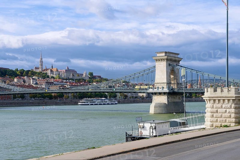 Fisherman's Bastion and Chain Bridge, Budapest, Hungary