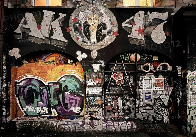 Punk Club AK 47, formerly Cafe Nixda in Kiefernstraße, called Kiefern, the punk club No. 1 in Düsseldorf, North Rhine-Westphalia, Germany