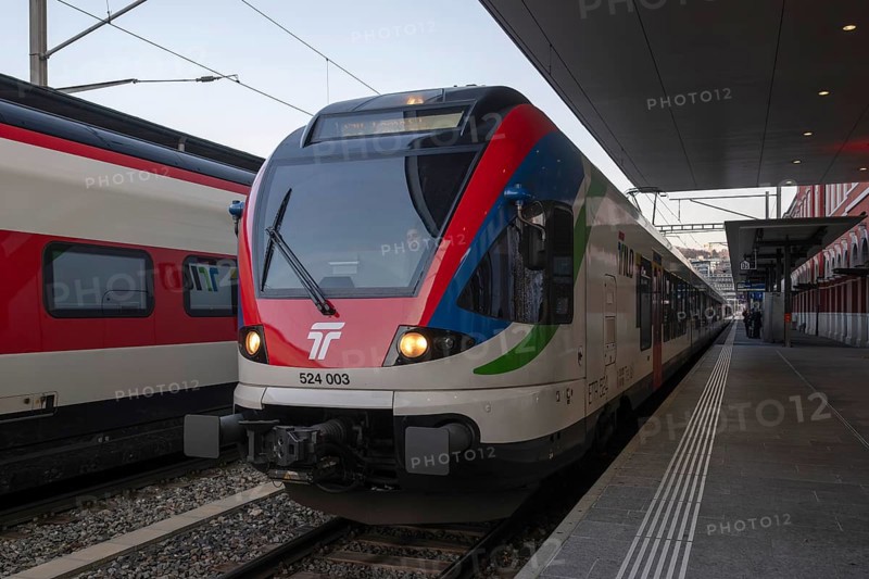 Tilo passenger train station, Lugano, Tessin, Switzerland