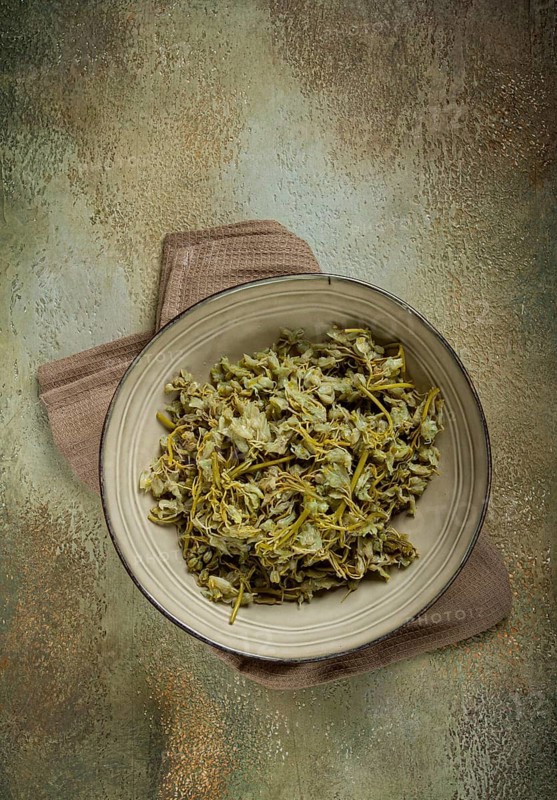 Jonjoli, Colchian klekachka, Georgian appetizer, pickled jonjoli, no people