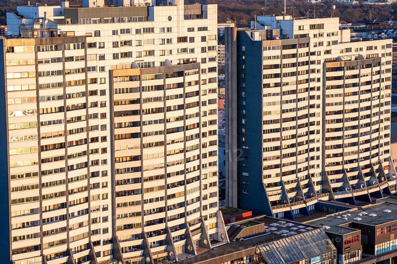 Columbus Center residential skyscrapers, over 550 apartments, some luxurious condominium, over 80 meters high, in Bremerhaven, Bremen, Germany