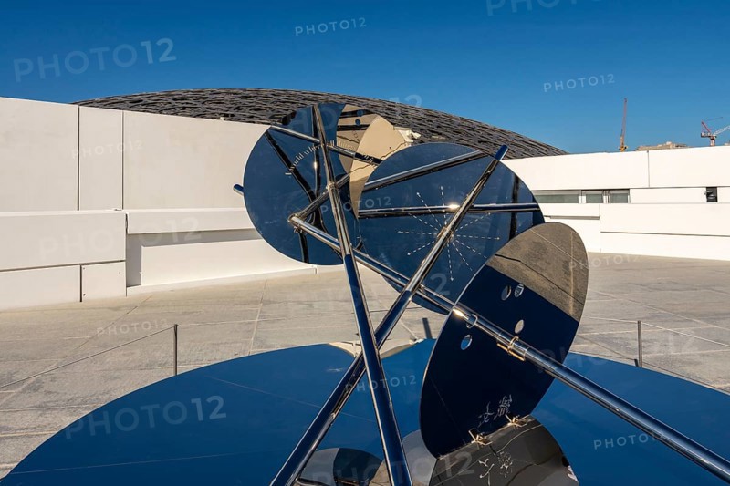 Rintaro Fuse, artwork a sundial for the night without end on the roof of Louvre Abu Dhabi, United Arab Emirates