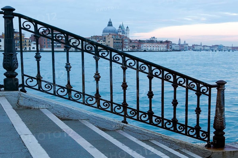 View from the island of Guidecca (Sestiere Dorsoduro) to Fondamente Zattere, Venice, Veneto, Italy