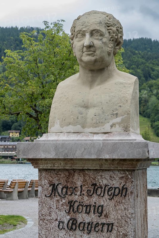 Max 1. Joseph, King of Bavaria, bust, Tegernsee, town Tegernsee, Upper Bavaria, Bavaria, Germany