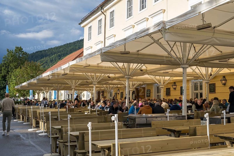 Herzogliches Bräustüberl am Schloss, Tegernsee Abbey, Tegernsee, Upper Bavaria, Bavaria, Germany