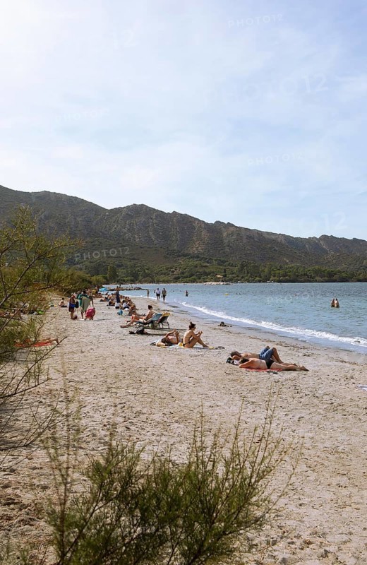 Beach or Plage de la Roya on the Gulf of Saint-Florent in the Mediterranean, Haute-Corse, Corsica