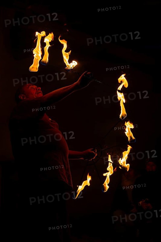 Fire Breather with Wreath, Raunacht, Winter, Waldburg Castle, Waldburg, Allgäu, Baden-Württemberg, Germany