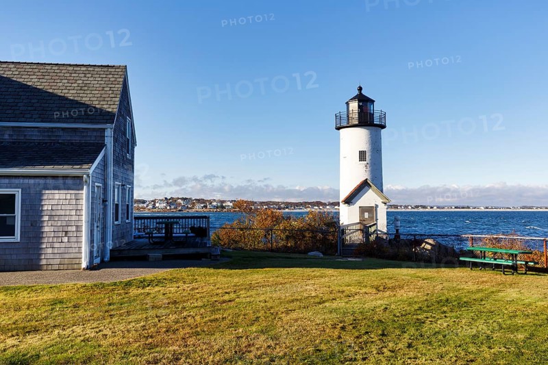 Annisquam Harbor lighthouse, historic Wigwam Point in Gloucester, Cape Ann, Massachusetts, Ipswich Bay, New England, USA