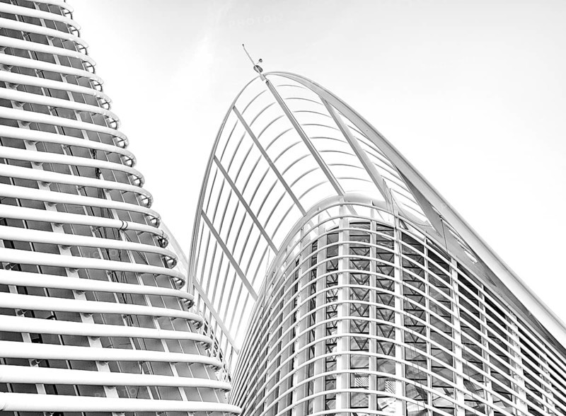 Black and white photography, Zayed National Museum in Abu Dhabi, memorial to the late Zayed bin Sultan Al Nahyan, the museum is the heart of the cultural district on Saadiyat Island, architecture on the roof of the museum, Abu Dhabi, United Arab Emirates