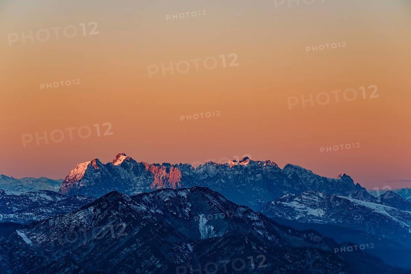 Sunrise at Wilder Kaiser, Kaiser Mountains, Tyrol, Austria