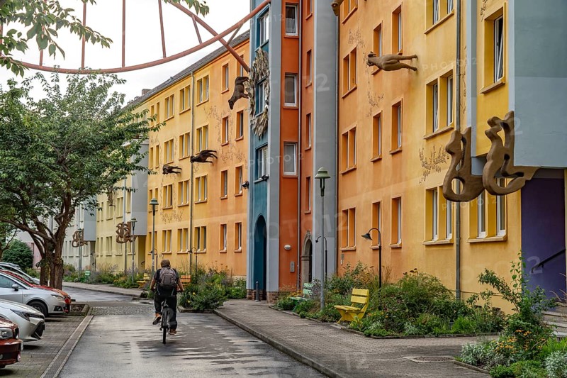 The artists' quarter Mandauer Glanz in Zittau, Upper Lusatia, Saxony, Germany