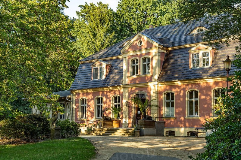 Kromlau Castle in the Kromlau Azalea and Rhododendron Park, Upper Lusatia, Gablenz, Saxony, Germany