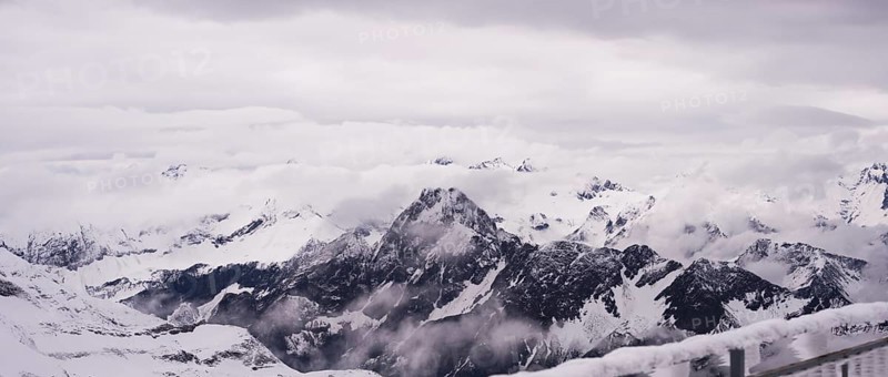 Another onset of winter in May, panorama from the summit station of the Nebelhorn, 2224m, to Höfats, 2259m, Allgäu Alps, Allgäu, Bavaria, Germany