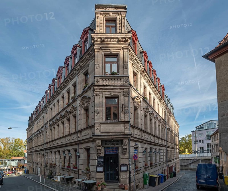 Historic corner house, built 1888, Mühlstr., Fürth, Middle Franconia, Bavaria, Germany