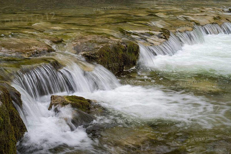 Wasserfall am Fluss Weissach, Wildbad Kreuth, Tegernseer Tal, Upper Bavaria, Bavaria, Germany