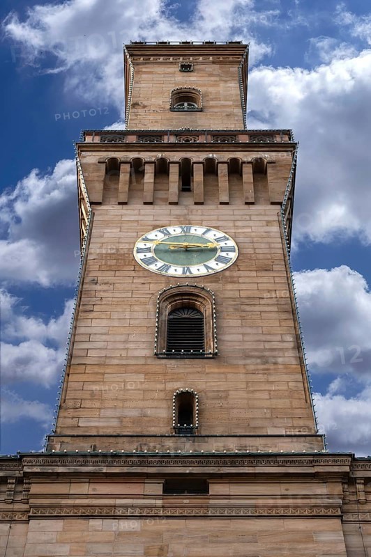 Fürth Town Hall Tower, replica of Palazzo Vecchio, Florence, Fürth Bavaria, Middle Franconia, Bavaria, Germany