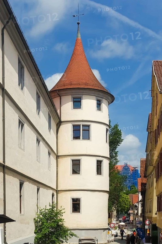 Wilhelmsstift Tübingen, Episcopal Theologian Convict of the Diocese of Rottenburg-Stuttgart, historic buildings, architecture, tower, Tübingen, Baden-Württemberg, Germany