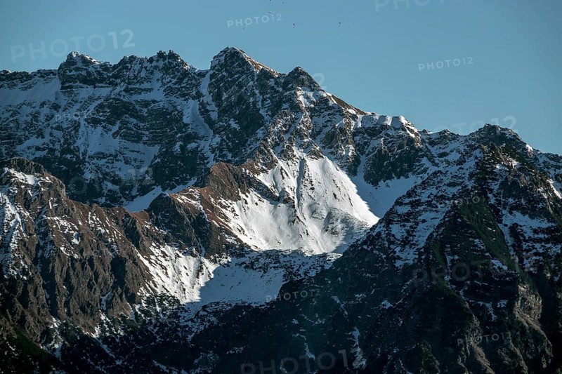 View from the high-altitude hiking trail from Bolsterlanger Horn to Riedberger Horn, back mountains of the Allgäu Alps with Nebelhorn and Rubihorn, Bolsterlang, Oberstdorf, Oberallgäu, Allgäu, Bavaria, Germany
