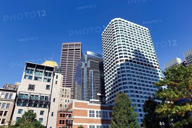 Keystone Building, 99 High Street, skyline detail, office towers, modern architecture, Freedom Trail, Financial District, Downtown, Boston, Massachusetts, New England, USA