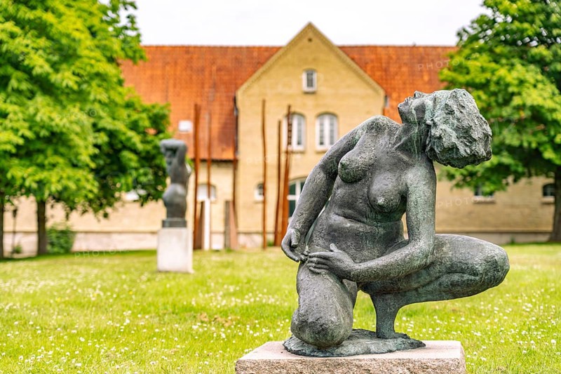 Sculpture appearance by Emil Jensen, sculpture park of the museum island Gottorf Castle, city of Schleswig, Schleswig-Holstein, Germany