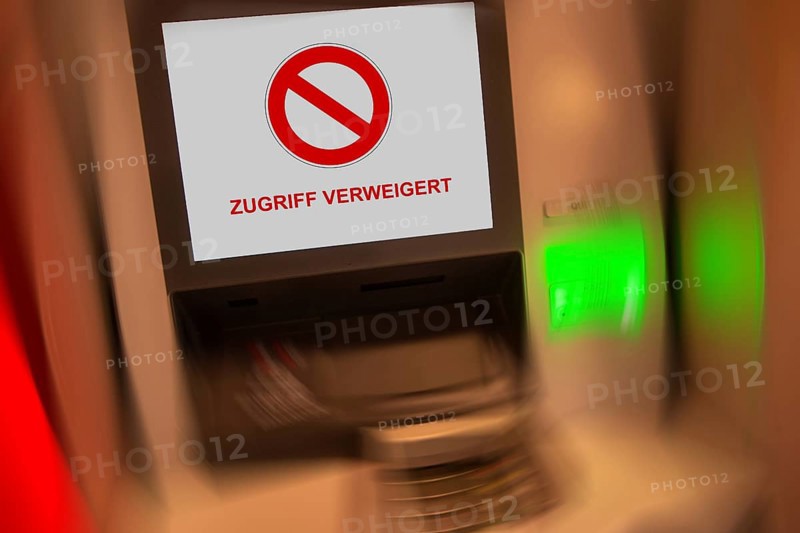 (photo montage) ATM with the display ACCESS DENIED