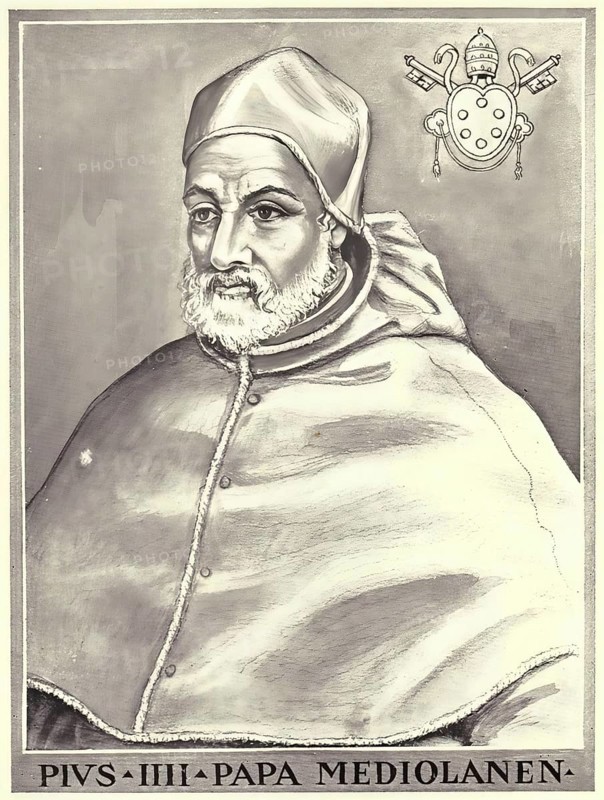 Pius IV (born 31 March 1499 in Milan, died 9 December 1565 in Rome), real name Giovanni Angelo Medici, was Pope of the Catholic Church from 1559 to 1565, Historical, authentic, digitally restored reproduction from a 19th century original, Record date not stated